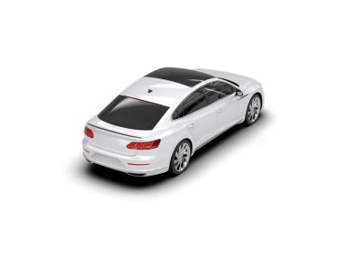 Modern araba arka planda izole edilmiş. 3d görüntüleme - illüstrasyon