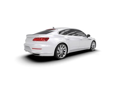 Modern araba arka planda izole edilmiş. 3d görüntüleme - illüstrasyon