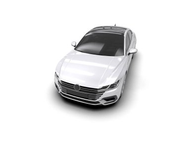 Modern araba arka planda izole edilmiş. 3d görüntüleme - illüstrasyon