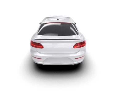 Modern araba arka planda izole edilmiş. 3d görüntüleme - illüstrasyon