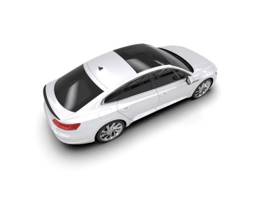 Modern araba arka planda izole edilmiş. 3d görüntüleme - illüstrasyon