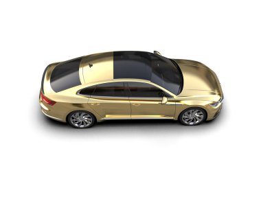 Modern araba arka planda izole edilmiş. 3d görüntüleme - illüstrasyon