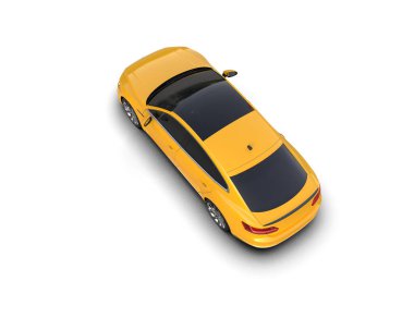Modern araba arka planda izole edilmiş. 3d görüntüleme - illüstrasyon