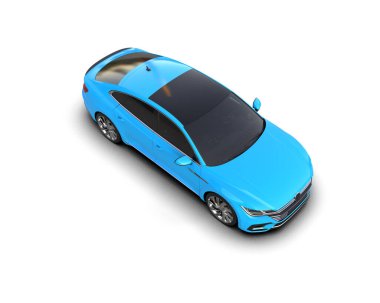 Üç boyutlu illüstrasyon. Modern araba beyaz arkaplanda izole edildi. 