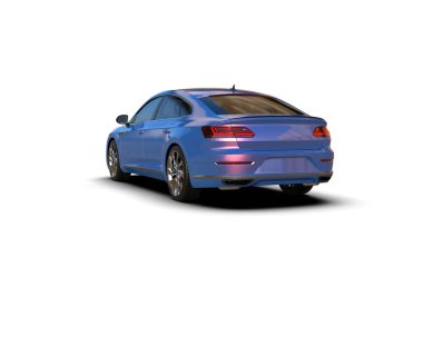 Üç boyutlu illüstrasyon. Modern araba beyaz arkaplanda izole edildi. 