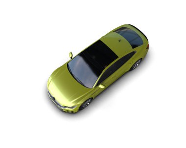 Üç boyutlu illüstrasyon. Modern araba beyaz arkaplanda izole edildi. 