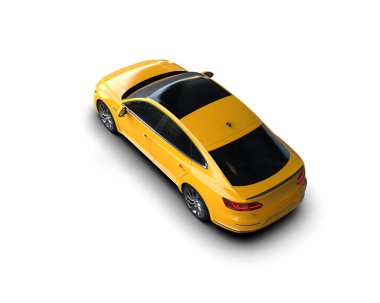 Üç boyutlu illüstrasyon. Modern araba beyaz arkaplanda izole edildi. 