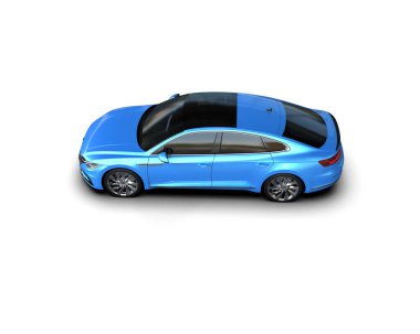 Üç boyutlu illüstrasyon. Modern araba beyaz arkaplanda izole edildi. 