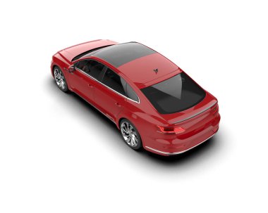 Üç boyutlu illüstrasyon. Modern araba beyaz arkaplanda izole edildi. 