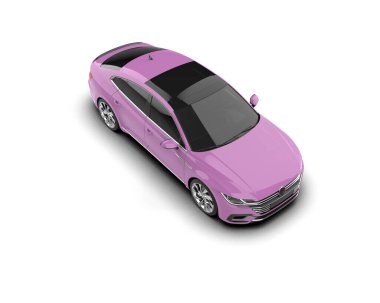 Üç boyutlu illüstrasyon. Modern araba beyaz arkaplanda izole edildi. 