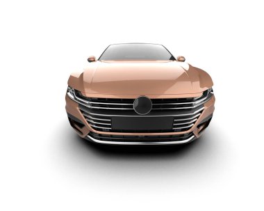 Üç boyutlu illüstrasyon. Modern araba beyaz arkaplanda izole edildi. 