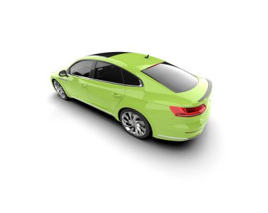 Üç boyutlu illüstrasyon. Modern araba beyaz arkaplanda izole edildi. 