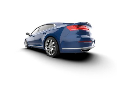 Üç boyutlu illüstrasyon. Modern araba beyaz arkaplanda izole edildi. 