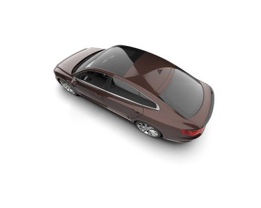 Üç boyutlu illüstrasyon. Modern araba beyaz arkaplanda izole edildi. 