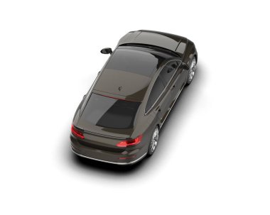 Üç boyutlu illüstrasyon. Modern araba beyaz arkaplanda izole edildi. 