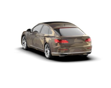 Üç boyutlu illüstrasyon. Modern araba beyaz arkaplanda izole edildi. 