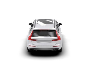 Üç boyutlu illüstrasyon. Modern araba beyaz arkaplanda izole edildi. 