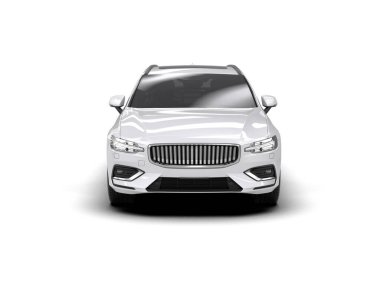 Üç boyutlu illüstrasyon. Modern araba beyaz arkaplanda izole edildi. 