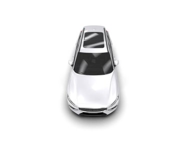 Üç boyutlu illüstrasyon. Modern araba beyaz arkaplanda izole edildi. 