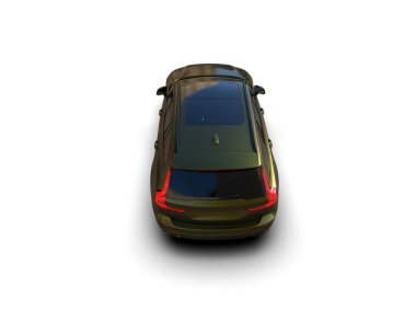 Üç boyutlu illüstrasyon. Modern araba beyaz arkaplanda izole edildi. 