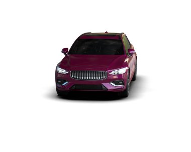 Üç boyutlu illüstrasyon. Modern araba beyaz arkaplanda izole edildi. 