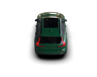 Üç boyutlu illüstrasyon. Modern araba beyaz arkaplanda izole edildi. 