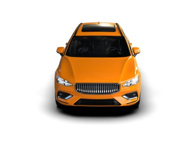 Üç boyutlu illüstrasyon. Modern araba beyaz arkaplanda izole edildi. 