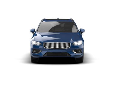 Üç boyutlu illüstrasyon. Modern araba beyaz arkaplanda izole edildi. 