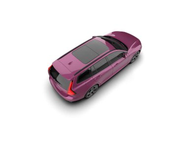 Üç boyutlu illüstrasyon. Modern araba beyaz arkaplanda izole edildi. 