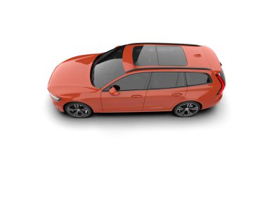 Üç boyutlu illüstrasyon. Modern araba beyaz arkaplanda izole edildi. 