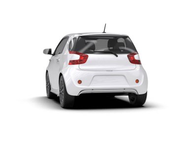 Üç boyutlu illüstrasyon. Modern araba beyaz arkaplanda izole edildi. 