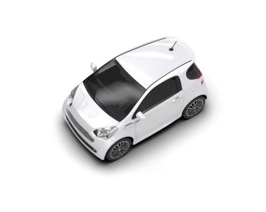 Üç boyutlu illüstrasyon. Modern araba beyaz arkaplanda izole edildi. 