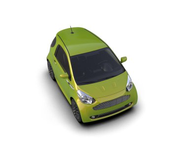 Üç boyutlu illüstrasyon. Modern araba beyaz arkaplanda izole edildi. 