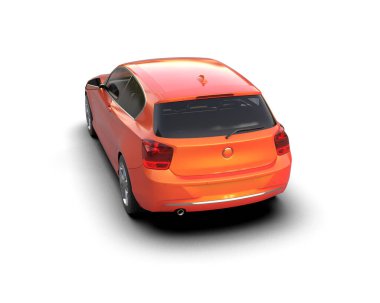 Üç boyutlu illüstrasyon. Modern araba beyaz arkaplanda izole edildi. 