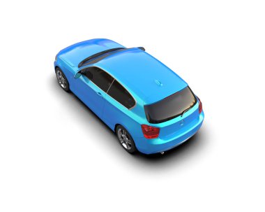 Üç boyutlu illüstrasyon. Modern araba beyaz arkaplanda izole edildi. 