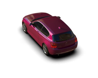 Üç boyutlu illüstrasyon. Modern araba beyaz arkaplanda izole edildi. 