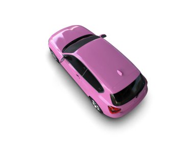 Üç boyutlu illüstrasyon. Modern araba beyaz arkaplanda izole edildi. 