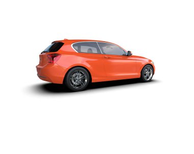 Üç boyutlu illüstrasyon. Modern araba beyaz arkaplanda izole edildi. 