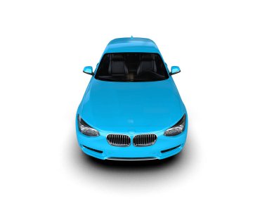 Üç boyutlu illüstrasyon. Modern araba beyaz arkaplanda izole edildi. 