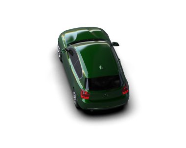 Üç boyutlu illüstrasyon. Modern araba beyaz arkaplanda izole edildi. 