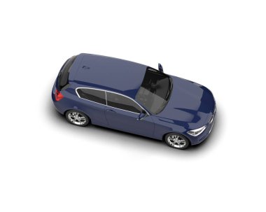 Üç boyutlu illüstrasyon. Modern araba beyaz arkaplanda izole edildi. 