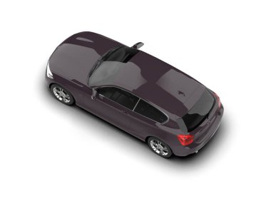 Üç boyutlu illüstrasyon. Modern araba beyaz arkaplanda izole edildi. 