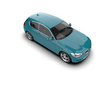 Üç boyutlu illüstrasyon. Modern araba beyaz arkaplanda izole edildi. 