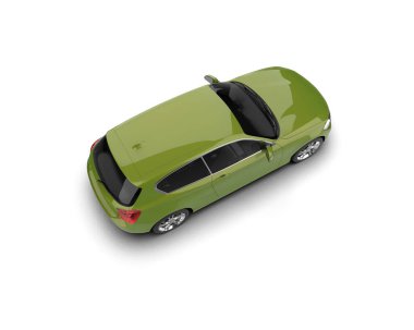 Üç boyutlu illüstrasyon. Modern araba beyaz arkaplanda izole edildi. 