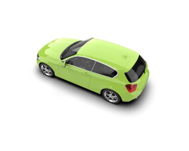 Üç boyutlu illüstrasyon. Modern araba beyaz arkaplanda izole edildi. 