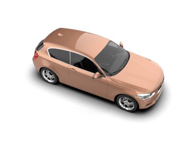 Üç boyutlu illüstrasyon. Modern araba beyaz arkaplanda izole edildi. 