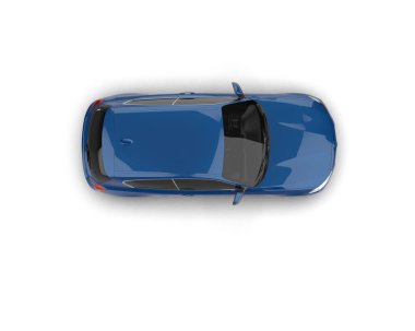 Üç boyutlu illüstrasyon. Modern araba beyaz arkaplanda izole edildi. 