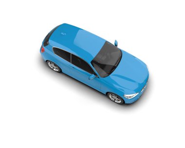 Üç boyutlu illüstrasyon. Modern araba beyaz arkaplanda izole edildi. 