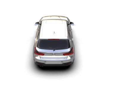 Üç boyutlu illüstrasyon. Modern araba beyaz arkaplanda izole edildi. 