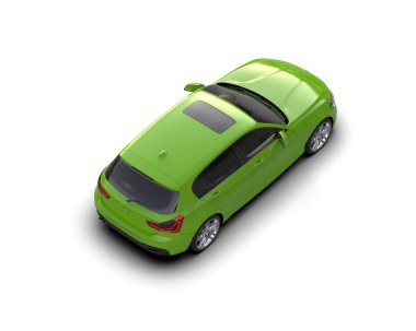 Üç boyutlu illüstrasyon. Modern araba beyaz arkaplanda izole edildi. 